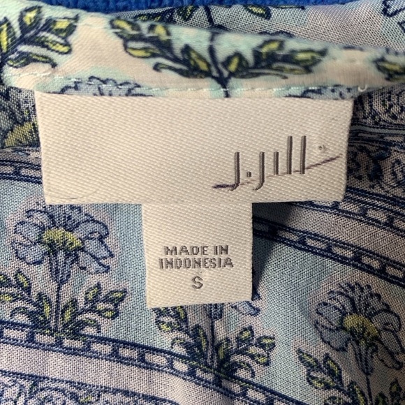 J. Jill blue print tunic top / swimsuit cover up Size Small - Picture 11 of 13